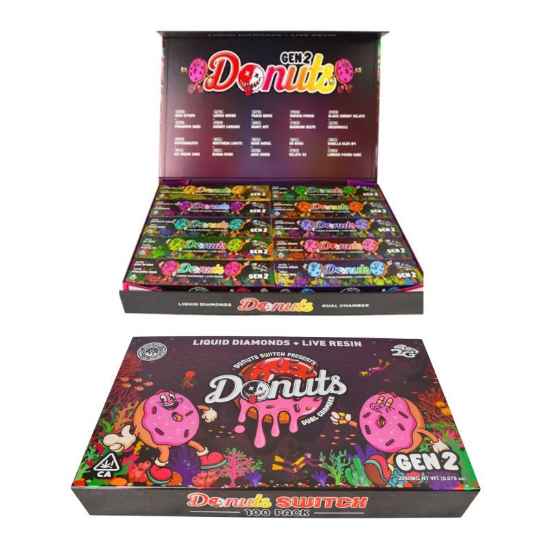 Donuts Gen 2 Switch 2g Dual Chamber Disposable Vape Packaging